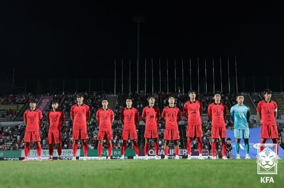 지난 9월 창원에서 열린 AFC U-23 아시안컵 예선 당시 올림픽 대표팀.