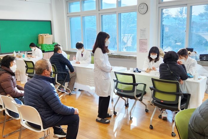 청송군 농민회와 함께하는 동국대 무료 한방진료