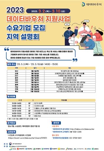 데이터바우처 지원사업 지역설명회 홍보물