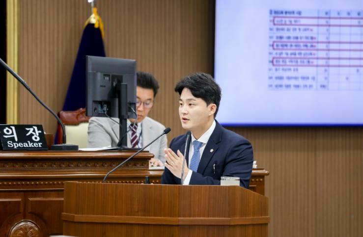 광주광역시 동구의회, 노진성의원, “청년이 머무는 도시, 아이가 안전한 도시” 구정질문