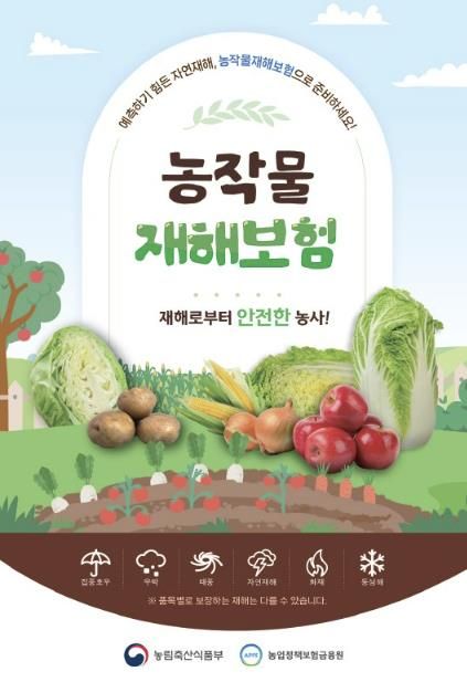 농작물 재해보험 안내 포스터