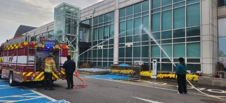 광양시, 커뮤니티센터 합동 소방훈련으로 화재 대응능력 강화