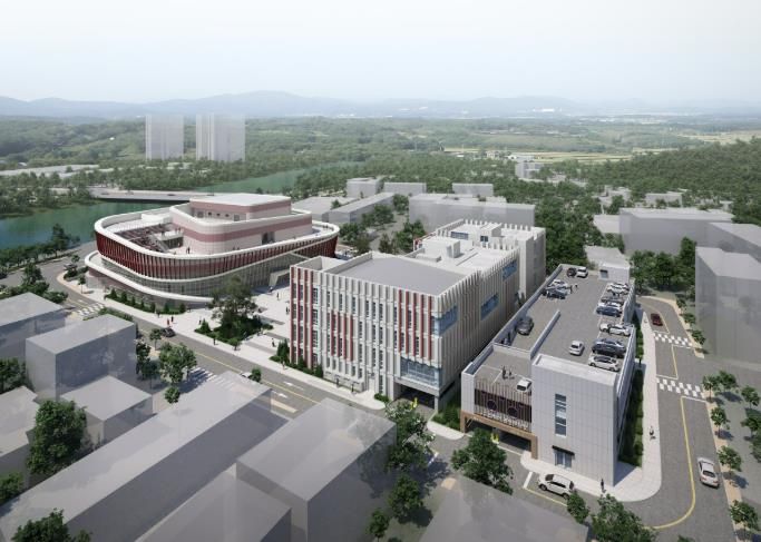 전통시장 이전부지 개발사업 통합 조감도