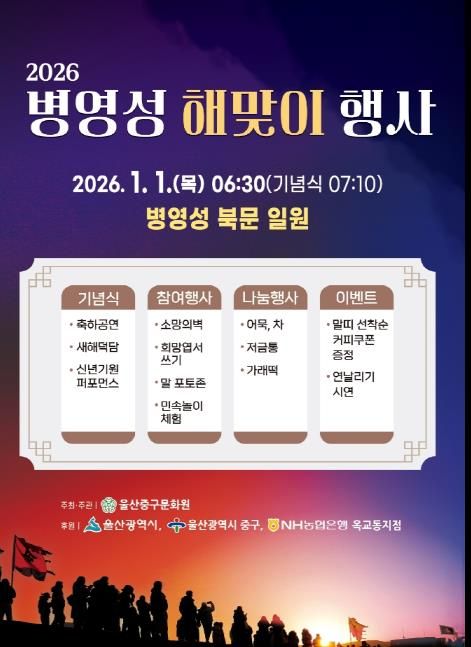 “병영성에서 새해 첫 일출 감상하세요”…2026 병영성 해맞이 행사 개최