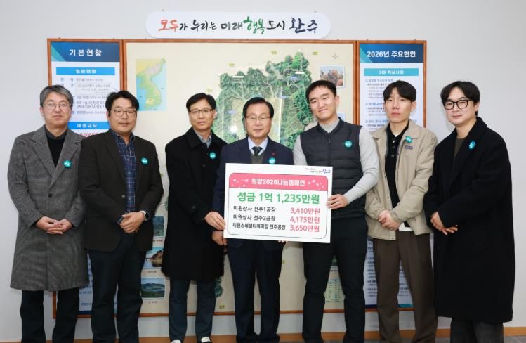 미원상사 완주군 아동 위해 1억 1천여만 원 쾌척