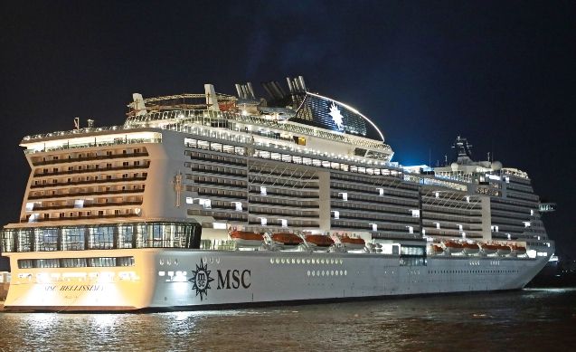 인천항 크루즈터미널에 입항한 MSC Cruise사의 MSC 벨리시마(Bellissima)호 / 사진제공 = 인천항만공사