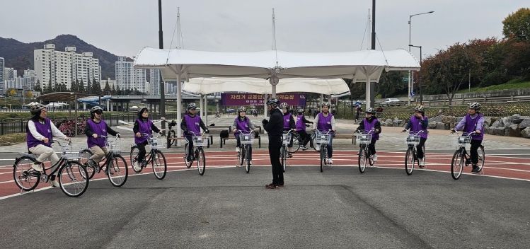 2025년 동대문구 자전거 교통안전 체험교육 모습