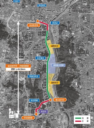 대전시 신교통수단(3칸 굴절차량) 기반시설 착공