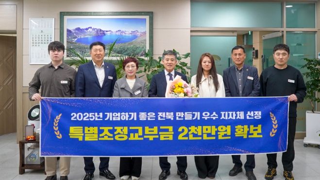 김제시, 기업하기 좋은도시 '우수' 선정