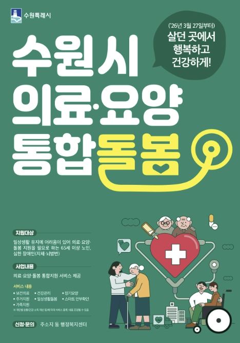 수원시 ‘의료·요양 통합돌봄’ 사업 홍보물