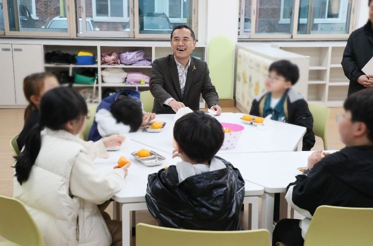 어린이 간식 지원사업 점검(김진태도지사-가산초등학교)
