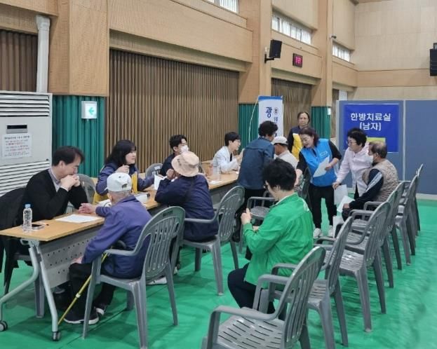 함평군 ‘농촌 왕진버스’ 운영 모습